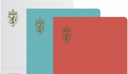 Nueva imagen de los pasaportes noruegos, Neue Design Studio, 2014.