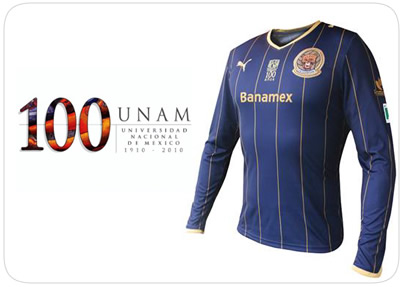 playera pumas 100 años unam