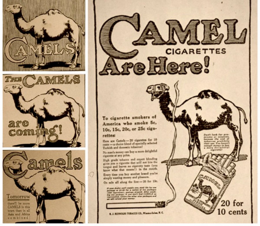 Campaña teaser anunciando la llegada de Camel.