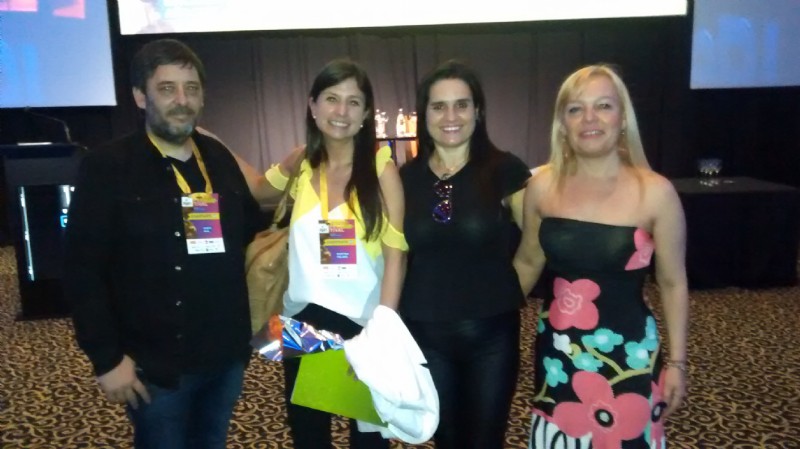 Pareja publicitaria de #Banco Galicia creadores de #Marcosy Claudia Darío Rial, Martina Fielder, Directora de Dopler Agencia de Noticias de Diseño Dra. Mariela Lopazzo y Lic. Jimena Cepeda