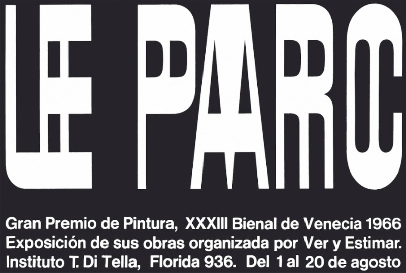 Le Parc ? «Estas letras las hice para Julio Le Parc. Era mi oficio hacer los originales de letras. Rubén Fontana