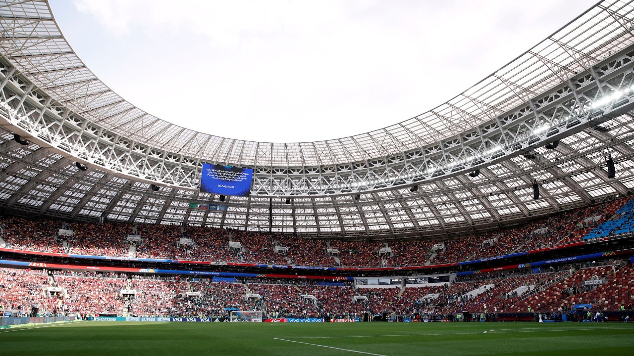 El Estadio Olímpico Luzhniki abrió sus puertas a más de 80.000 espectadores de todo el mundo para presenciar la ceremonia de inauguración del Mundial. Foto Infobae