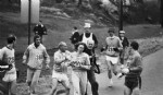 Kathrine Switzer becomes the first woman to run the Boston Marathon, despite attempts by the marathon organizer to stop her. [1967]