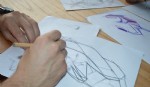 Dibujo a lápiz prototipo Bertone obsequiado por División Craetive Lab para Dopler Agencia de Noticias de Diseño